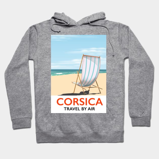 Corsica Travel By Air Hoodie by nickemporium1